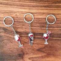 Casual Simple Style Wine Glass Arylic Alloy Keychain main image 1