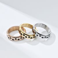 Casual Modern Style Classic Style Footprint 304 Stainless Steel Anxiety Ring In Bulk main image 6