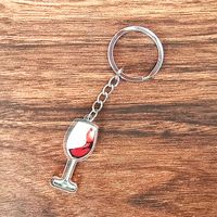 Casual Simple Style Wine Glass Arylic Alloy Keychain sku image 2