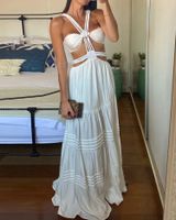 Women's Regular Dress Vacation Strapless Backless Sleeveless Solid Color Maxi Long Dress Daily Swimming Pool Beach main image 2