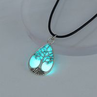 Wholesale Jewelry Basic Modern Style Classic Style Moon Life Tree Butterfly 304 Stainless Steel Rope Pendant Necklace sku image 7