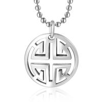 Casual Simple Style Geometric 304 Stainless Steel Hollow Out Unisex Pendant Necklace main image 3