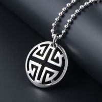 Casual Simple Style Geometric 304 Stainless Steel Hollow Out Unisex Pendant Necklace main image 4