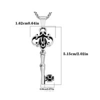 Gothic Crown Key Men Women Stainless Steel Necklace Pendant Punk Fashion Accessories main image 2