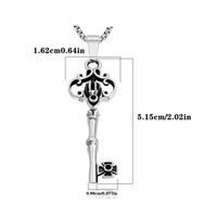 Gothique Couronne Clé Hommes Femmes En Acier Inoxydable Collier Pendentif Punk Accessoires De Mode main image 2