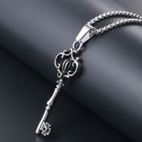 Gothic Crown Key Men Women Stainless Steel Necklace Pendant Punk Fashion Accessories main image 4