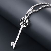 Gothic Crown Key Men Women Stainless Steel Necklace Pendant Punk Fashion Accessories main image 3