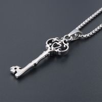 Gothic Crown Key Men Women Stainless Steel Necklace Pendant Punk Fashion Accessories main image 1