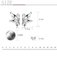 1 Pair Sweet Simple Style Butterfly Hollow Out Copper White Gold Plated Ear Studs main image 2