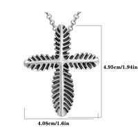 A Stainless Steel Jewelry Men's And Women's Sweater Chain Necklace Fashionable Vintage Leaf Pendant Necklace Accessories main image 3