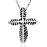 A Stainless Steel Jewelry Men's And Women's Sweater Chain Necklace Fashionable Vintage Leaf Pendant Necklace Accessories main image 6