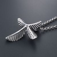 A Stainless Steel Jewelry Men's And Women's Sweater Chain Necklace Fashionable Vintage Leaf Pendant Necklace Accessories main image 2