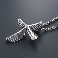 A Stainless Steel Jewelry Men's And Women's Sweater Chain Necklace Fashionable Vintage Leaf Pendant Necklace Accessories main image 4
