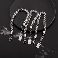 Básico Estilo Moderno Estilo Clásico Geométrico Color Sólido Acero Inoxidable 304 Enchapado Chapado En Oro Hombres Pulsera main image 5