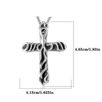 Personality Texture Cross Men's Necklace Stainless Steel Fashion Trend Pendant Birthday Gift Jewelry main image 2