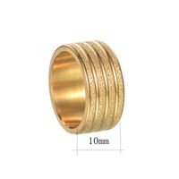 Basic Modern Style Classic Style Round Solid Color 304 Stainless Steel Titanium Steel Plating Gold Plated Men's Rings sku image 9