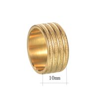 Básico Estilo Moderno Estilo Clásico Ronda Color Sólido Acero Inoxidable 304 Acero Titanio Enchapado Chapado En Oro Hombres Anillos sku image 16