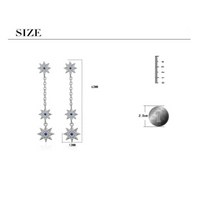 1 Pair IG Style Shiny Star Chain Inlay Copper Zircon Drop Earrings main image 2