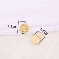 1 Piece 18*15mm Copper 18K Gold Plated Round Flower Polished Pendant main image 2