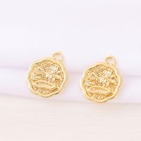 1 Piece 18*15mm Copper 18K Gold Plated Round Flower Polished Pendant main image 4