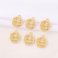 1 Piece 18*15mm Copper 18K Gold Plated Round Flower Polished Pendant main image 6