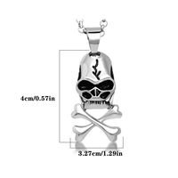 Personalized Fashion Skull Pendant Men's And Women's Necklace Stainless Steel Pendant Trendy Retro Punk Jewelry main image 2