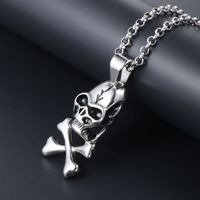 Personalized Fashion Skull Pendant Men's And Women's Necklace Stainless Steel Pendant Trendy Retro Punk Jewelry main image 3