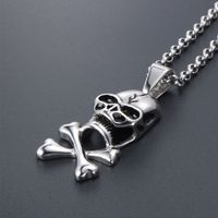 Personalized Fashion Skull Pendant Men's And Women's Necklace Stainless Steel Pendant Trendy Retro Punk Jewelry main image 1