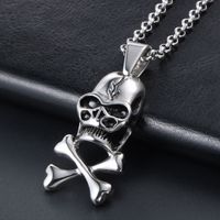 Personalized Fashion Skull Pendant Men's And Women's Necklace Stainless Steel Pendant Trendy Retro Punk Jewelry main image 5