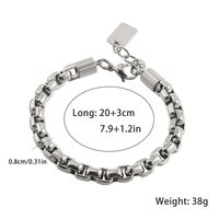 Basic Moderner Stil Klassischer Stil Geometrisch Einfarbig Edelstahl 304 Überzug Vergoldet Männer Armbänder sku image 4