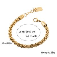 Basic Modern Style Classic Style Geometric Solid Color 304 Stainless Steel Plating Gold Plated Men's Bracelets sku image 2
