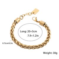 Basic Modern Style Classic Style Geometric Solid Color 304 Stainless Steel Plating Gold Plated Men's Bracelets sku image 3