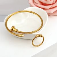 304 Stainless Steel Basic Modern Style Classic Style Irregular Solid Color Rings Bracelets main image 2