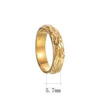 Chinoiserie Retro Ethnic Style Solid Color Dragon 304 Stainless Steel Plating Gold Plated Men's Rings main image 3