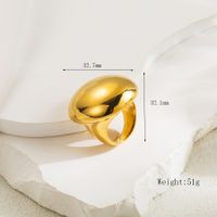 IG Style Simple Style Round 304 Stainless Steel 18K Gold Plated Rings In Bulk main image 2