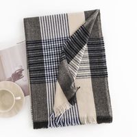 Women's Vintage Style Stripe Polyester Scarf sku image 3