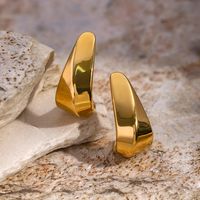 1 Pair IG Style Basic Classic Style Irregular Solid Color Plating 316 Stainless Steel  18K Gold Plated Drop Earrings main image 3
