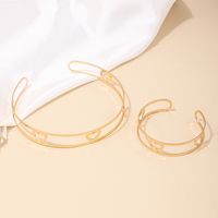 Simple Style Classic Style Heart Shape Alloy Hollow Out Women's Jewelry Set main image 3