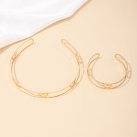 Simple Style Classic Style Heart Shape Alloy Hollow Out Women's Jewelry Set main image 4