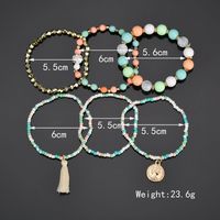 Casual Bohemian Human Round Alloy Seed Bead Beaded Tassel Plating Women's Bracelets main image 2