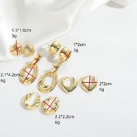 1 Pair Vintage Style Simple Style Solid Color Plating Copper Gold Plated Earrings main image 3
