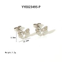 1 Pair Vacation Simple Style Bow Knot Plating 304 Stainless Steel 18K Gold Plated Ear Studs sku image 1