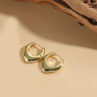 1 Pair Vintage Style Simple Style Solid Color Plating Copper Gold Plated Earrings sku image 3