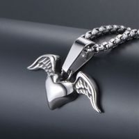 IG Style Cool Style Heart Shape Wings 304 Stainless Steel Unisex Pendant Necklace main image 5