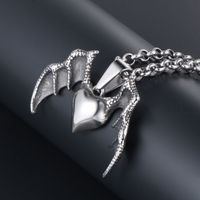 IG Style Cool Style Heart Shape Wings 304 Stainless Steel Unisex Pendant Necklace main image 6