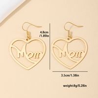 1 Pair Simple Style Classic Style Letter Hollow Out Alloy Drop Earrings main image 2