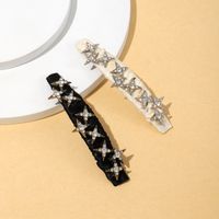 Women's IG Style Sweet Korean Style Star Cloth Iron Inlay Artificial Rhinestones Hair Clip main image 1