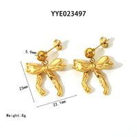 1 Pair Vacation Simple Style Bow Knot Plating 304 Stainless Steel 18K Gold Plated Ear Studs sku image 5