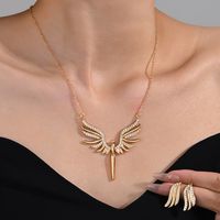 Copper 18K Gold Plated IG Style Shiny Inlay Wings Zircon Jewelry Set main image 6