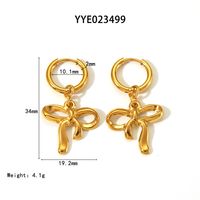 1 Pair Vacation Simple Style Bow Knot Plating 304 Stainless Steel 18K Gold Plated Ear Studs sku image 4